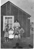 Ruby Emelia Worthen DeLand with her 4 oldest living children in Ragtown, Utah