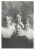 Four Generations - Front Julia M. Veach 'Mattie', Back L to R, Julia Ellen 'Nellie', Millie Melville Grow & Ivy Canning Four Generations - Front Julia M. Veach 'Mattie', Back L to R, Julia Ellen 'Nellie', Millie Melville Grow & Ivy Canning